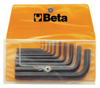 Click for a larger picture of Beta Tools 96AS/B11 Set of 11 Black Hex Keys in Wallet, SAE