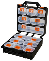 Click for a larger picture of Beta Tools 2080/V12 Small Parts Organizer Case w/ 12 Bins