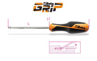 Click for a larger picture of Beta Tools 1266BP Ball End Hex Driver w/ Molded Handle, 4mm