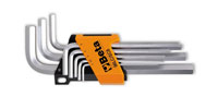 Click for a larger picture of Beta 96LC/SC8 Set of 8 Long Chrome Hex Keys in Holder, mm