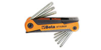 Click for a larger picture of Beta Tools 97TX/BG8 Set of 8 Folding Chrome Torx Keys