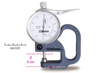 Click for a larger picture of Beta Tools 1659 Thickness Gauge, Dial Type, 0-10mm x 0.01mm