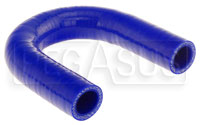 Click for a larger picture of Blue Silicone Hose, 3/4" I.D. 180 degree Elbow, 4" Legs