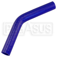 Click for a larger picture of Blue Silicone Hose, 1" I.D. 45 degree Elbow, 6" Legs