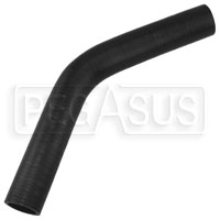Click for a larger picture of Black Silicone Hose, 1 1/8" I.D. 45 degree Elbow, 6" Legs