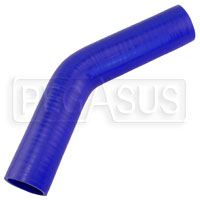 Click for a larger picture of Blue Silicone Hose, 1 3/4" I.D. 45 degree Elbow, 6" Legs