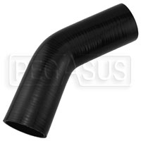 Click for a larger picture of Black Silicone Hose, 2 3/4" I.D. 45 degree Elbow, 6" Legs