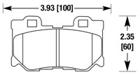Click for a larger picture of HB602 Hawk Brake Pad, Nissan (Rear)