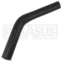 Click for a larger picture of Black Silicone Hose, 3/4" x 5/8" 45 deg. Reducing Elbow