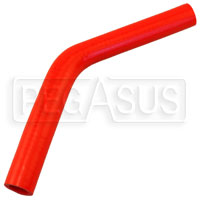 Click for a larger picture of Red Silicone Hose, 3/4" x 5/8" 45 deg. Reducing Elbow