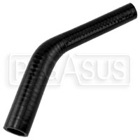 Click for a larger picture of Black Silicone Hose, 1" x 5/8" 45 deg. Reducing Elbow