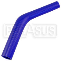 Click for a larger picture of Blue Silicone Hose, 1" x 5/8" 45 deg. Reducing Elbow