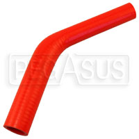 Click for a larger picture of Red Silicone Hose, 1" x 5/8" 45 deg. Reducing Elbow