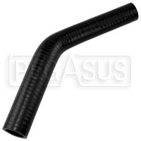 Click for a larger picture of Black Silicone Hose, 1" x 3/4" 45 deg. Reducing Elbow