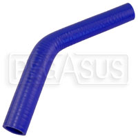 Click for a larger picture of Blue Silicone Hose, 1" x 3/4" 45 deg. Reducing Elbow