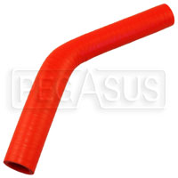 Click for a larger picture of Red Silicone Hose, 1" x 3/4" 45 deg. Reducing Elbow