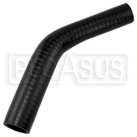 Click for a larger picture of Black Silicone Hose, 1 1/4 x 1" 45 deg. Reducing Elbow