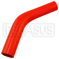 Click for a larger picture of Red Silicone Hose, 1 1/4 x 1" 45 deg. Reducing Elbow