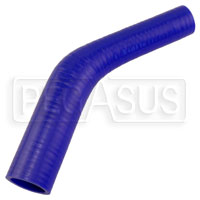 Click for a larger picture of Blue Silicone Hose, 1 3/8 x 1" 45 deg. Reducing Elbow