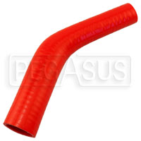 Click for a larger picture of Red Silicone Hose, 1 3/8 x 1" 45 deg. Reducing Elbow