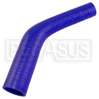 Click for a larger picture of Blue Silicone Hose, 1 1/2 x 1" 45 deg. Reducing Elbow