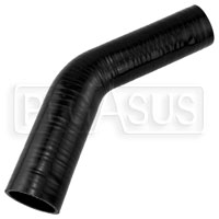 Click for a larger picture of Black Silicone Hose, 1 3/4 x 1 1/2" 45 deg. Reducing Elbow