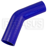 Click for a larger picture of Blue Silicone Hose, 2 x 1 3/4" 45 deg. Reducing Elbow