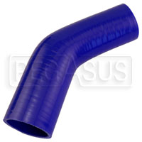 Click for a larger picture of Blue Silicone Hose, 2 3/8 x 2" 45 deg. Reducing Elbow