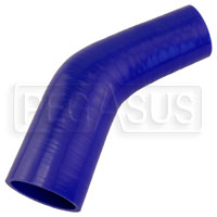 Click for a larger picture of Blue Silicone Hose, 2 1/2 x 1 3/4" 45 deg. Reducing Elbow