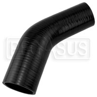 Click for a larger picture of Black Silicone Hose, 2 1/2 x 2" 45 deg. Reducing Elbow