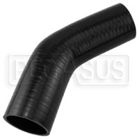 Click for a larger picture of Black Silicone Hose, 2 1/2 x 2 1/4" 45 deg. Reducing Elbow