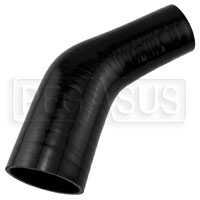 Click for a larger picture of Black Silicone Hose, 2 3/4 x 2" 45 deg. Reducing Elbow