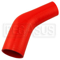 Click for a larger picture of Red Silicone Hose, 2 3/4 x 2" 45 deg. Reducing Elbow