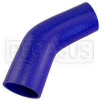 Click for a larger picture of Blue Silicone Hose, 2 3/4 x 2 1/2" 45 deg. Reducing Elbow