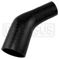 Click for a larger picture of Black Silicone Hose, 3" to 2" 45 deg. Reducing Elbow