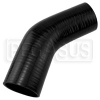 Click for a larger picture of Black Silicone Hose, 3" to 2 3/4" 45 deg. Reducing Elbow