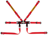 Click for a larger picture of Sabelt Steel S622 Formula 2x2 FIA Harness, Pull Up, Red