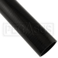 Click for a larger picture of Black Silicone Hose, Straight, 3 1/2 inch ID, 1 Foot Length
