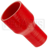 Click for a larger picture of Red Silicone Hose, 2 1/2 x 1 1/2 inch ID Straight Reducer