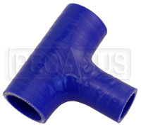 Click for a larger picture of Blue Silicone T-Hose, 38mm (1.50") ID w/25mm (1") ID Branch