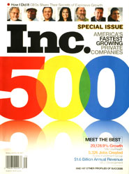 Inc. Magazine Cover, 2007 Inc 500/5000 Special Issue