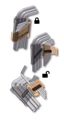 Click for a larger picture of 96BP/AS-SC9 9-Pc Ball End Hex Key Set in Locking Holder, SAE