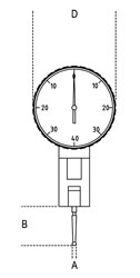Click for a larger picture of Beta Tools 1662AN Dial Test Indicator, 0.8mm x 0.01mm